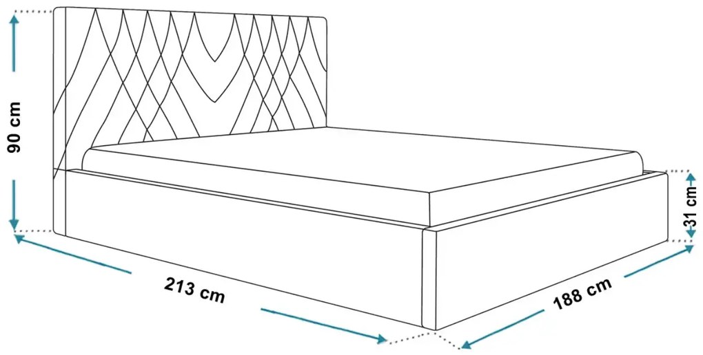 Čalúnená posteľ MARINA 180 x 200