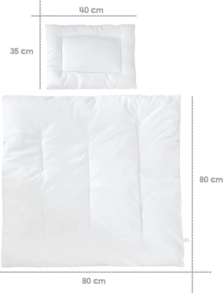 Súprava prikrývky a vankúša do detskej postieľky – Roba