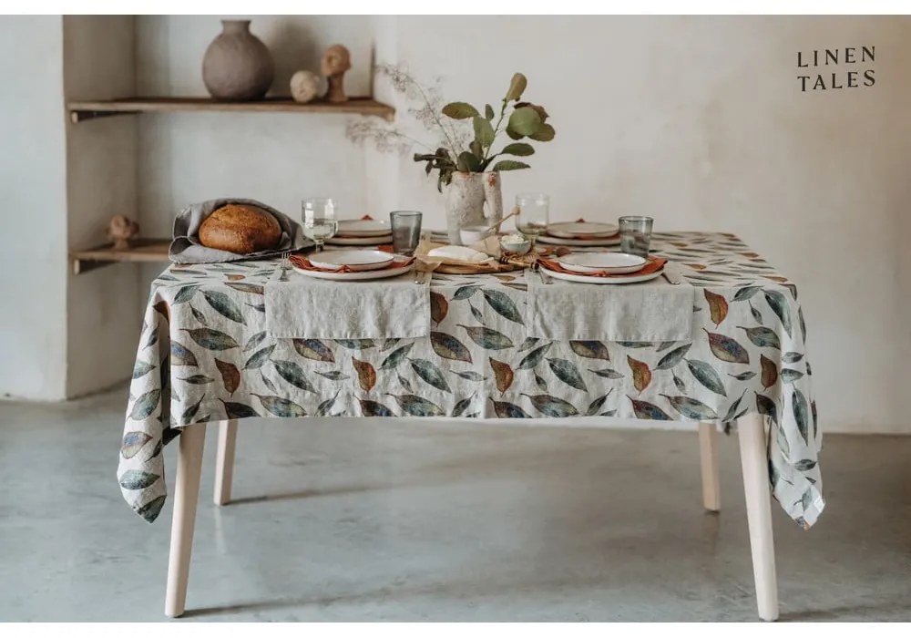 Ľanový obrus 140x140 cm Golden Fall – Linen Tales
