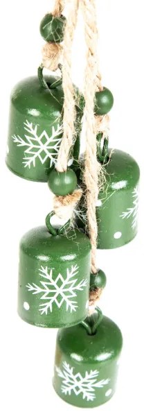 Závesná vianočná dekorácia SASI zvončeky 865515