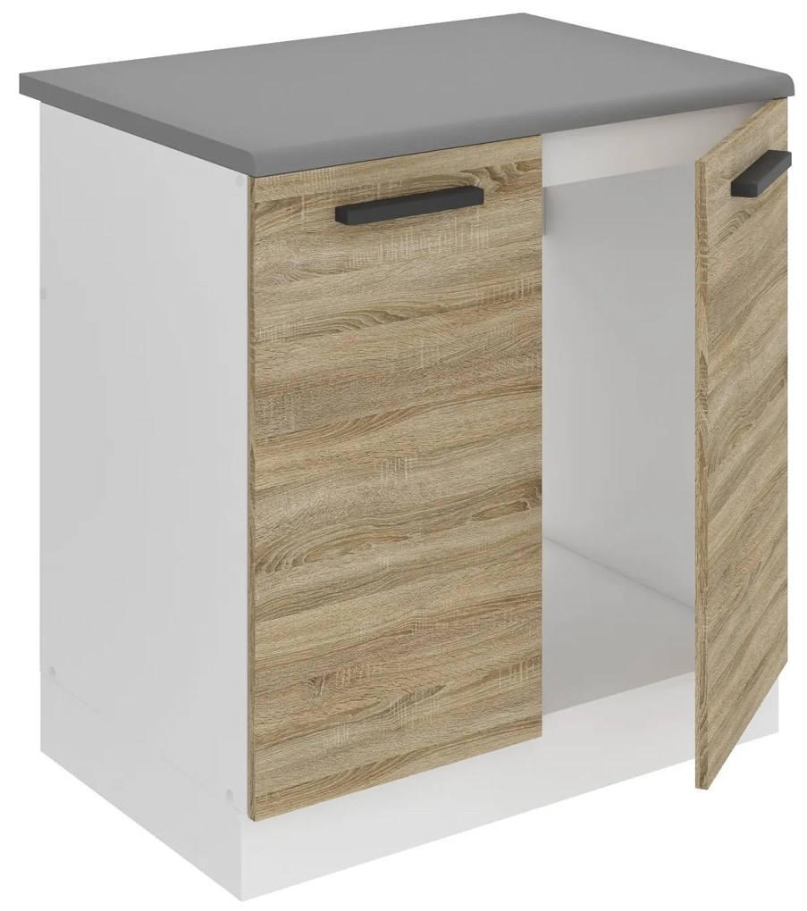 Kuchynská skrinka Belini Premium Full Version drezová 80 cm dub sonoma s pracovnou doskou