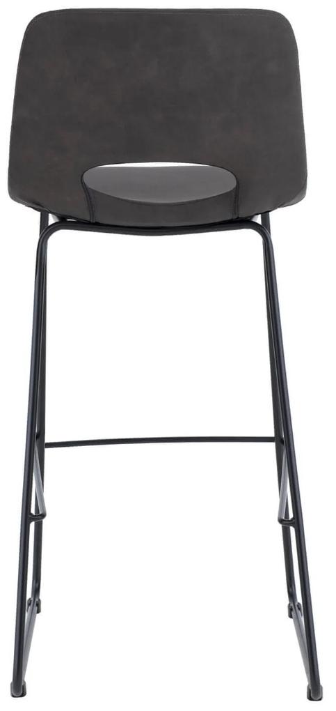 Barová stolička wanor 75 cm tmavosivá MUZZA