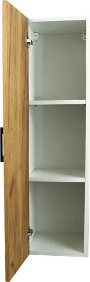 Comodo Doplnková kúpeľňová skrinka vysoká Agria W V 30 - biela/zlatý dub