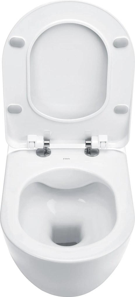Deante Závesný WC komplet bez okraja Peonia - CDED6ZPW, vrátane SoftClose sedadla