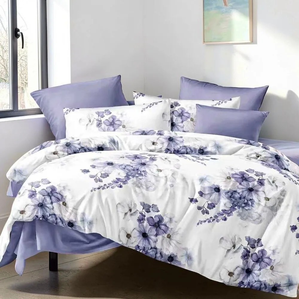 Bavlnené obliečky Homa BODRA VIOLET 7-dielna sada 140x200 cm