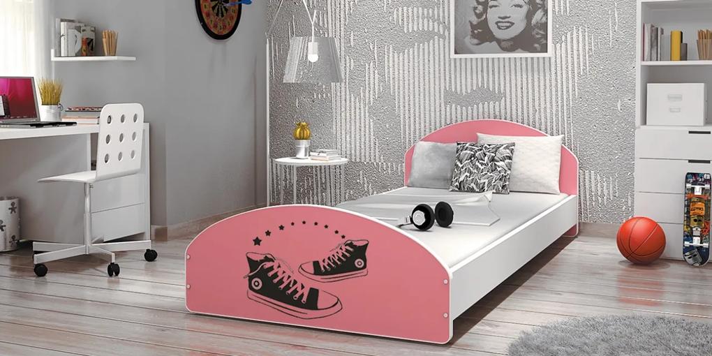 GL X-Cross 200x90 detská posteľ ružová Motív: 1