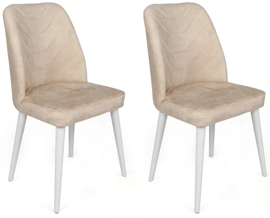Sada jedálenských stoličiek Dallas Beige andWhite, 4 ks