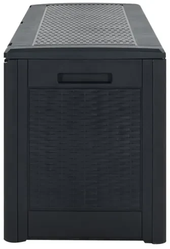 vidaXL Záhradný úložný box antracitový 119x48x60 cm polypropylénový-