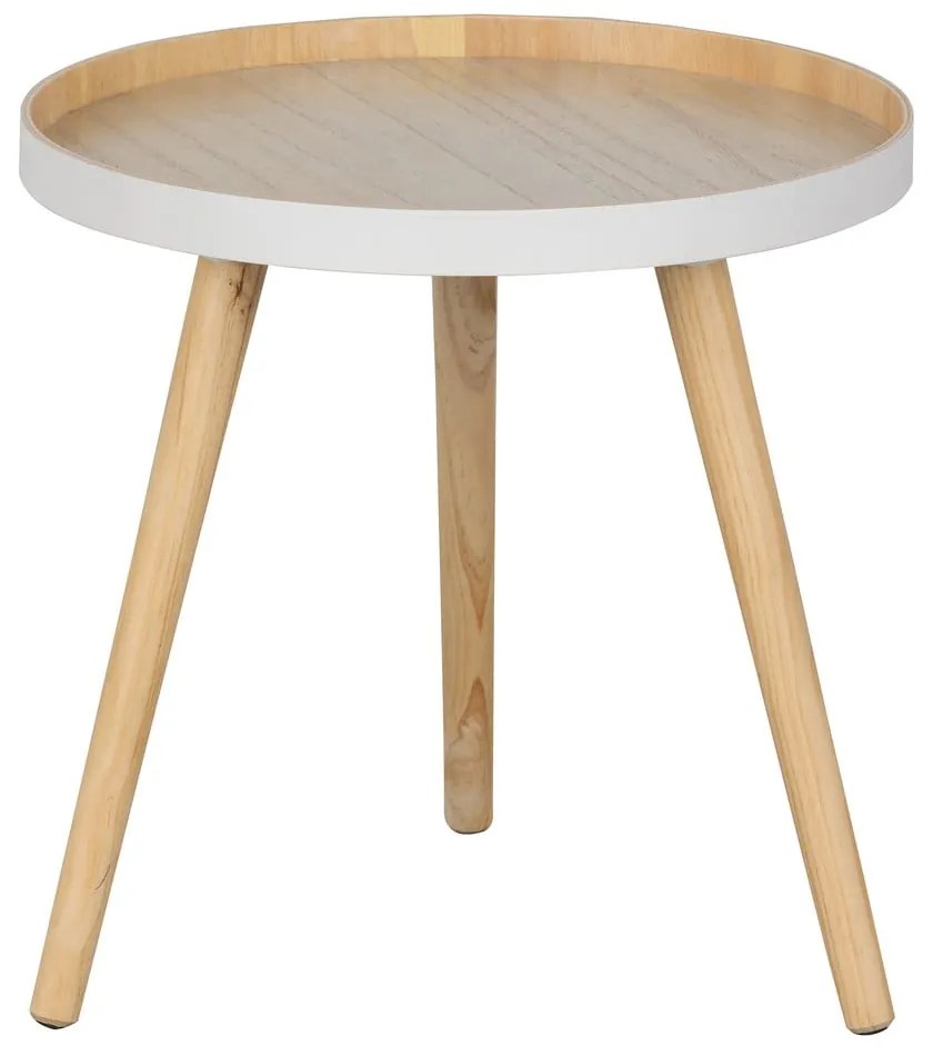 Odkladací stolík s bielym detailom WOOOD Sasha