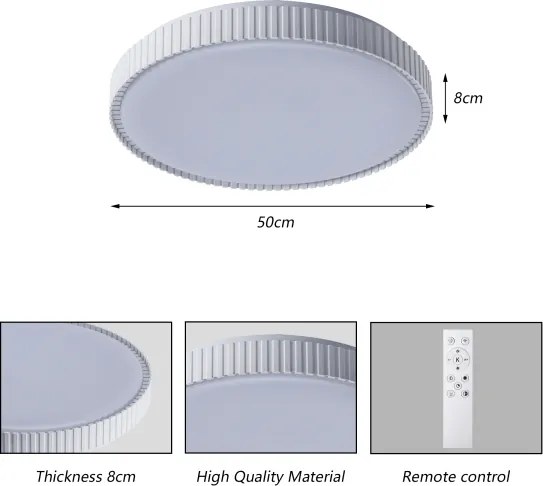 Brilagi - stmievateľné LED stropné svietidlo CORVO LED/72W/230V 3000-6000K biela priemer 50 cm +DO