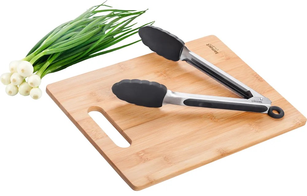 Lopárik 30 x 22 cm a kliešte LAMART BAMBOO LT2060