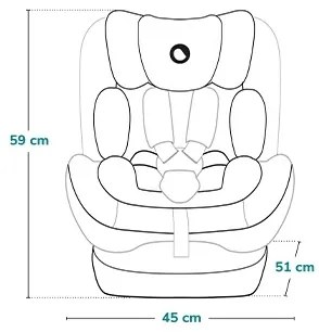 Lionelo - Autosedačka IZZY i-Size 40-150 cm čierna/sivá