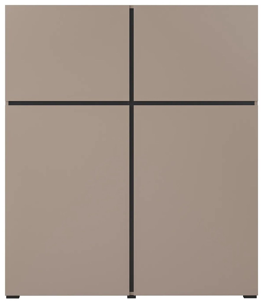 Vysoká komoda Cross - congo / čierna