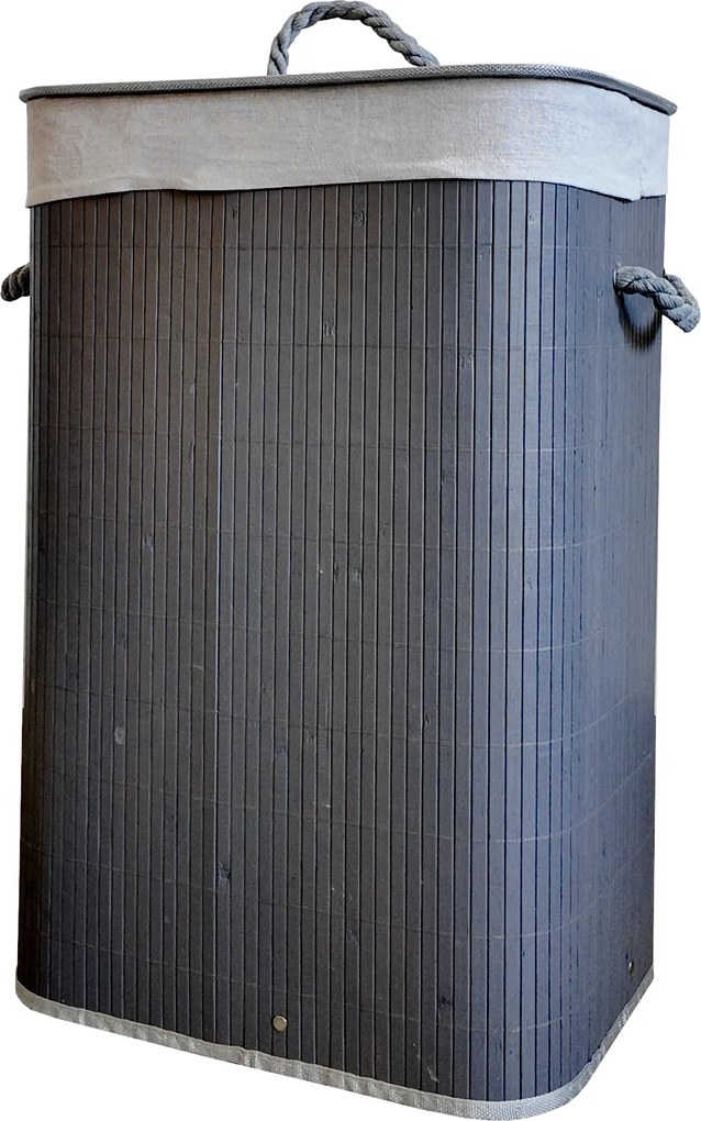 TRENDIE Bambusový kôš na prádlo 72l šedý + DARČEK