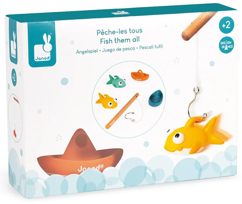 Rybárska udica pre deti s loďkami a rybami – hračka do vody