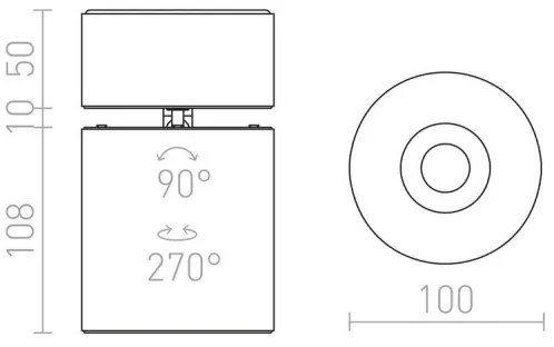 RED - Design Rendl - R12840 - LED Bodové svietidlo CONDU LED/20W/230V čierna