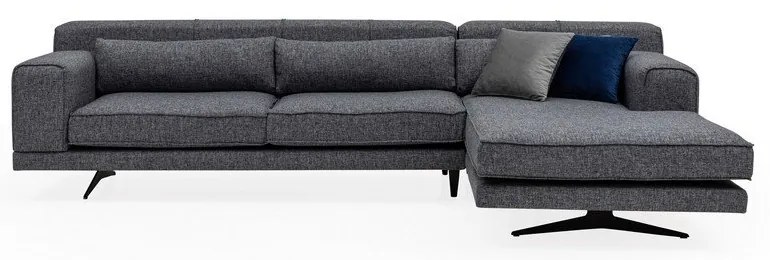 Tmavosivá rohová pohovka Artie Jivago, pravý roh