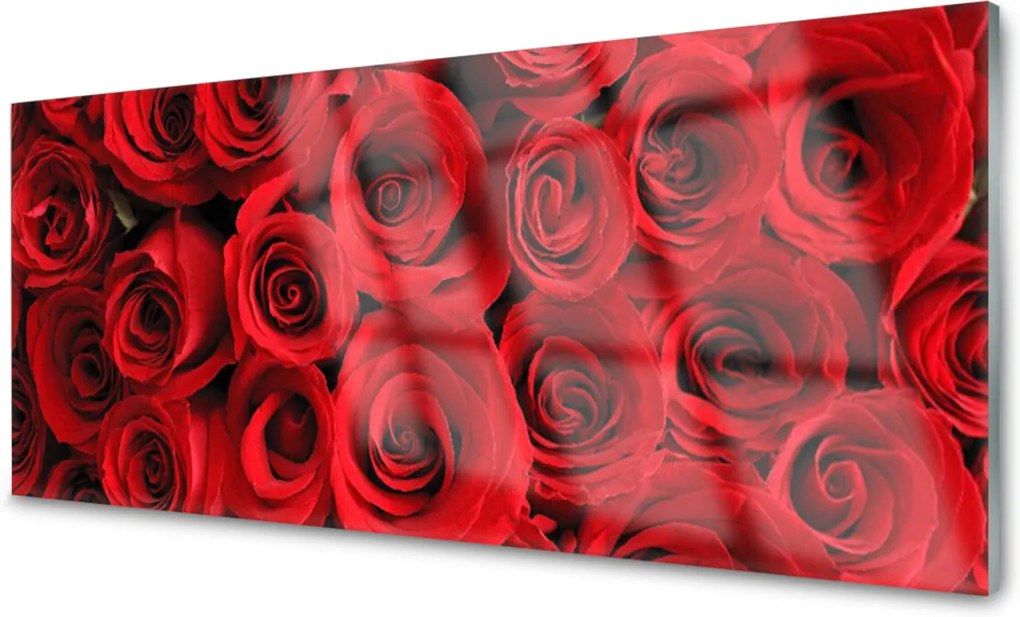 Obraz na skle Skleněný růže květiny