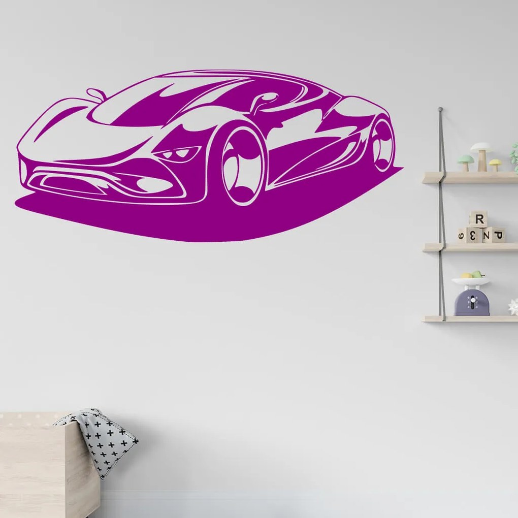 Veselá Stena Samolepka Auto budúcnosti Farba: biela, Veľkosť: 80 x 37 cm