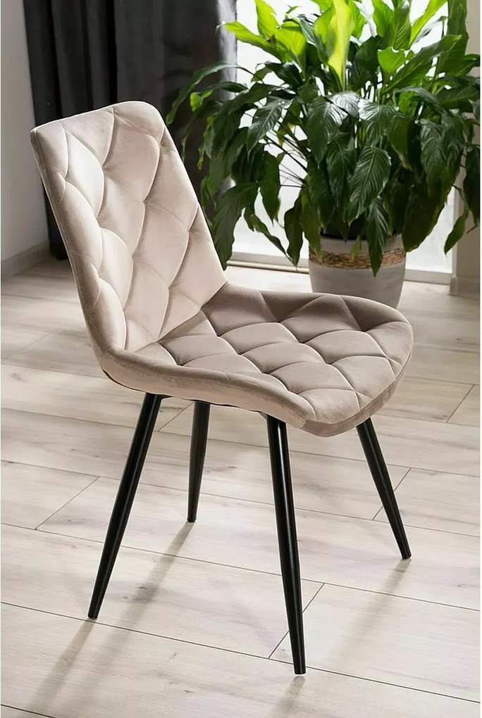 SI Stolička Ralph Velvet tmavá béžová