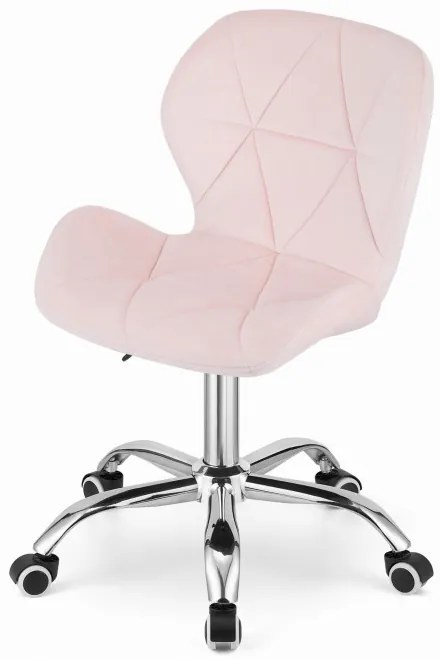 Kancelárska stolička AVOLA zamatová ružová