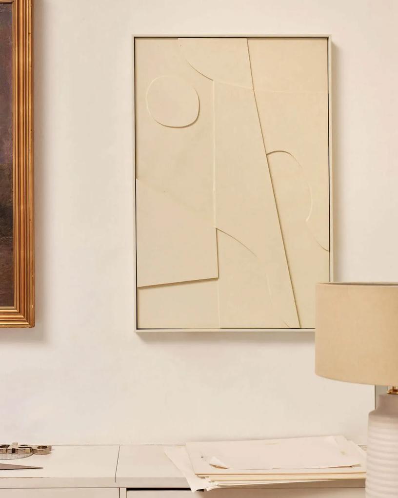 Abstraktný obraz nilat 60 x 90 cm béžový MUZZA