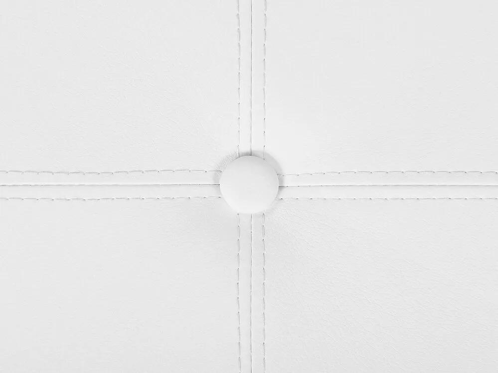 Puf s úložným priestorom ⌀ 38 cm biely MARYLAND Beliani