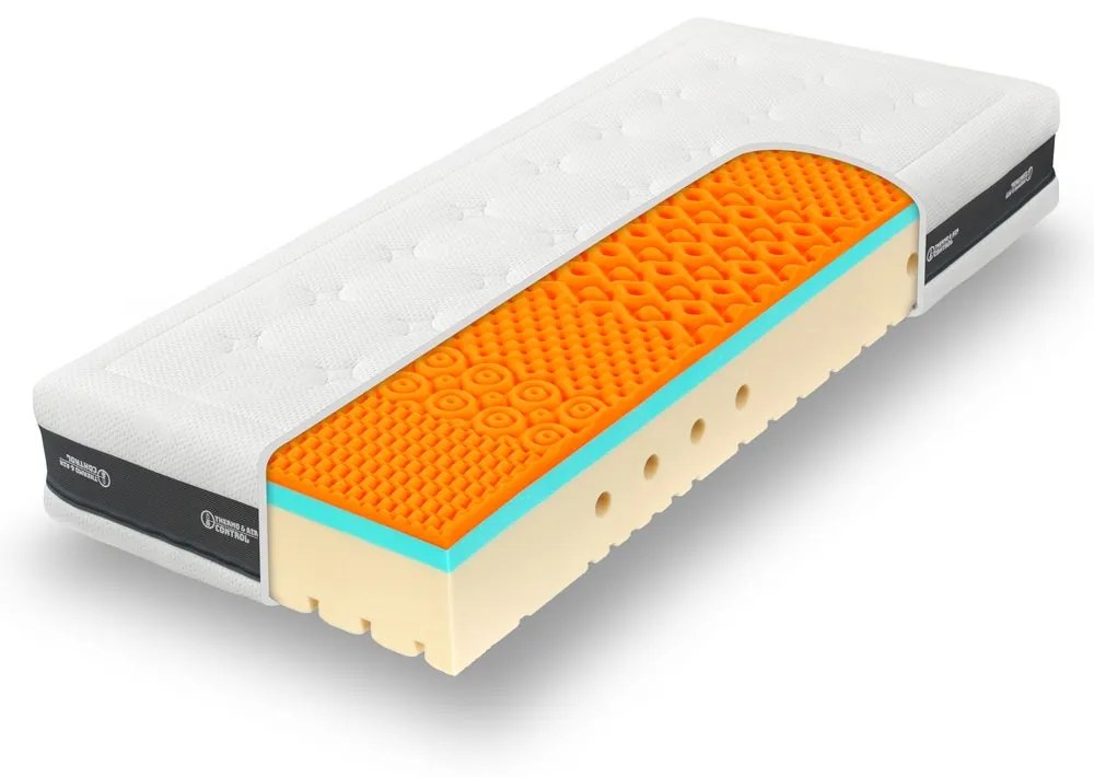 TROPICO/Hilding Anders Ortopedický matrac Tropico SUPER FOX VISCO - 90x200 cm | akce 1+1 (2ks) | 20 cm | WELLNESS (s masážní profilací)