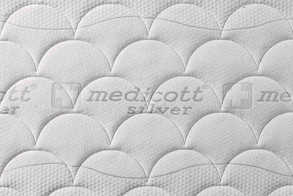 BENAB AUSTIN matrac s pamäťovou penou a kokosom 160x200 cm Prací poťah Medicott Silver 3D