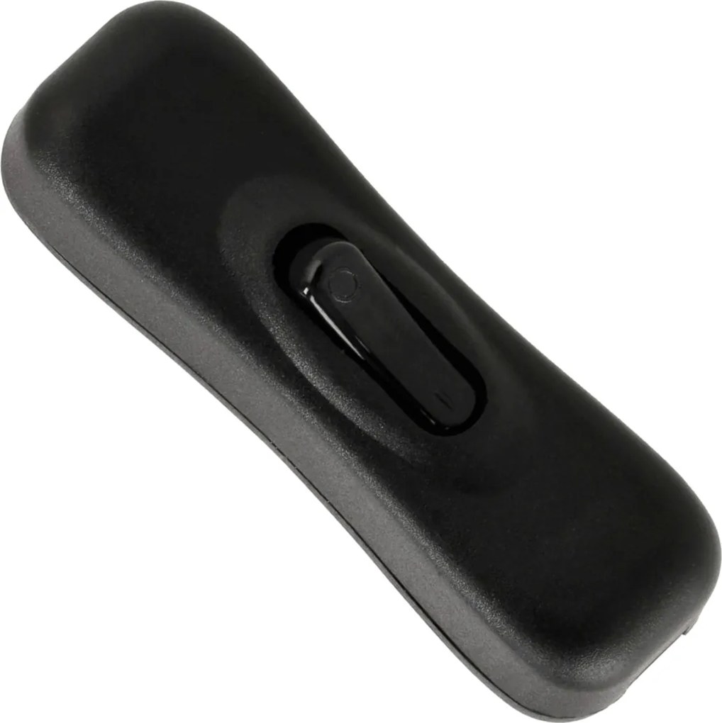 Kolískový spínač s aretáciou, priechodný otvor, 2A 250V, čierny