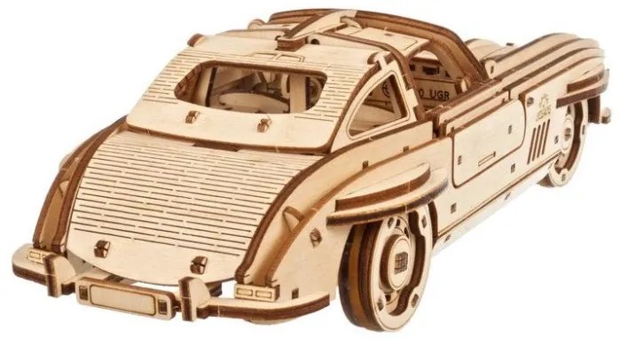 Ugears 3D drevené mechanické puzzle Auto Winged Sports Coupe