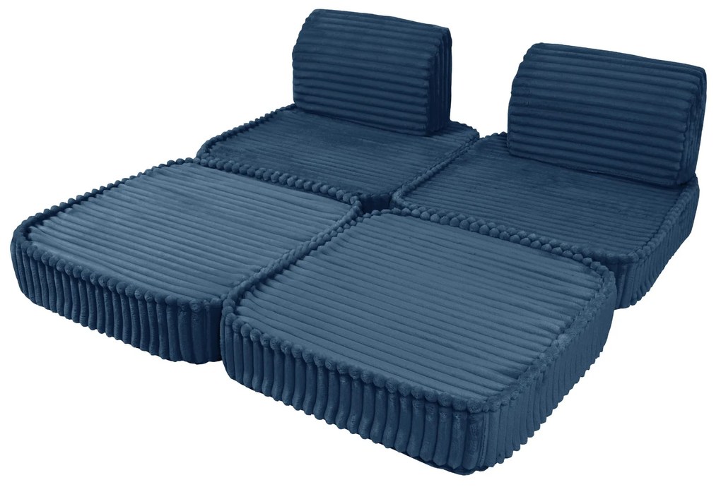 MeowBaby® Churros detská pohovka Basic, Midnight Blue