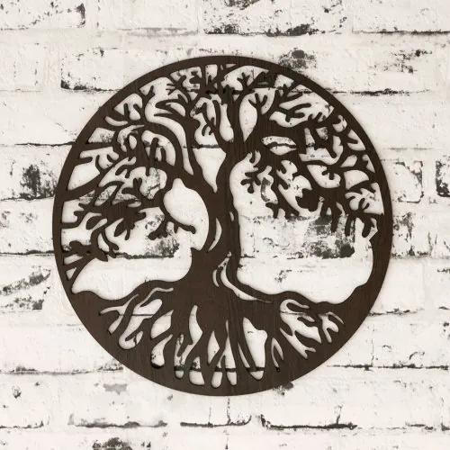 Drevený strom života na stenu - Chokmah | priemer 33/67/87 cm