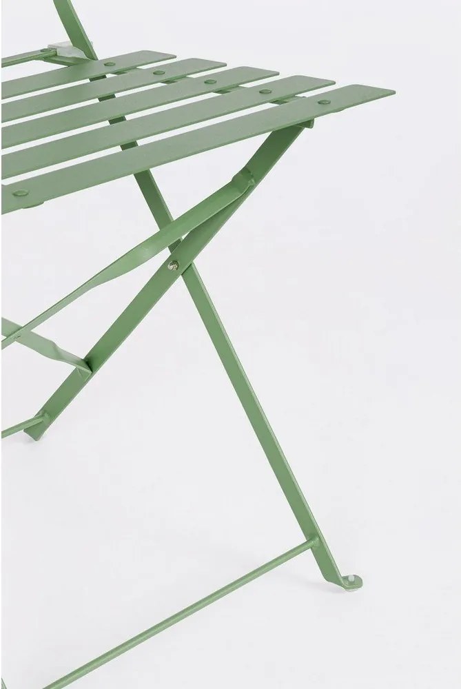 Šalviovozelená oceľová záhradná jedálenská súprava pre 2 Austin – Bizzotto