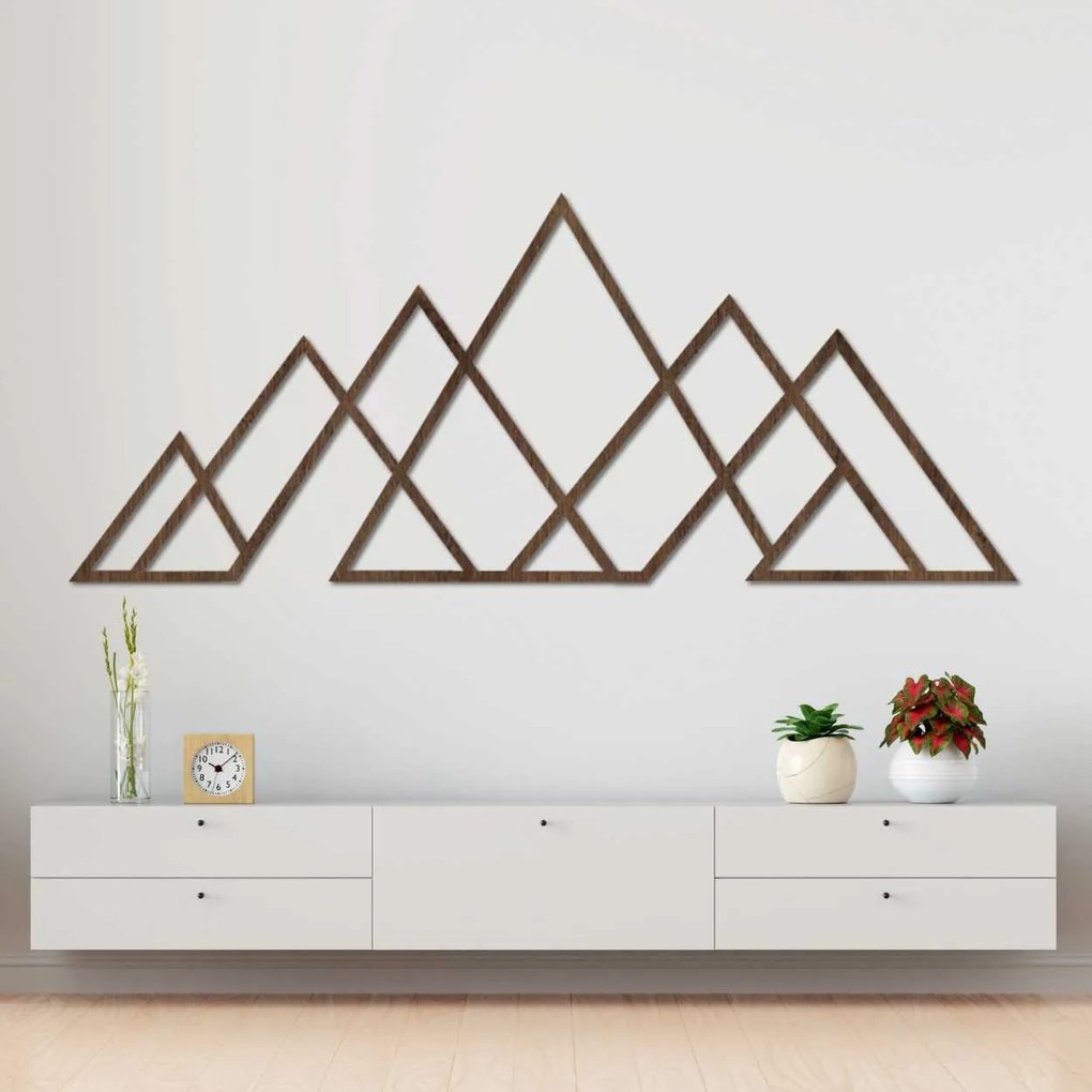 Drevený nástenný obraz geometrické hory | APALATU: HDF - Javor 70 x 31 cm 4559-102097 HDF0512