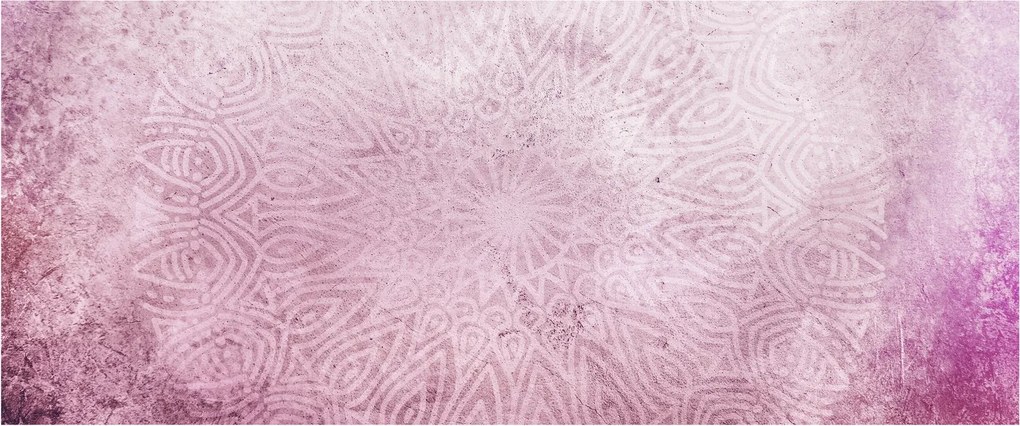 Obraz - Mandala v ružovej stene (120x50 cm)