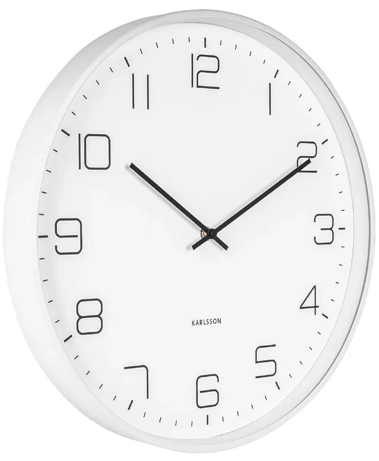 Biele nástenné hodiny Karlsson Lofty, ø 40 cm