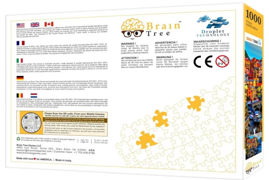 Brain Tree Puzzle Cinque Terre 1000 dielikov