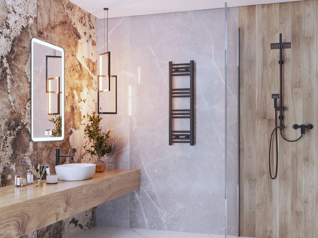 Gamma Erga Basic, vykurovacie teleso 1000x300 mm, 271 W, čierna, ERG-LAV-BASIC-10030-BK