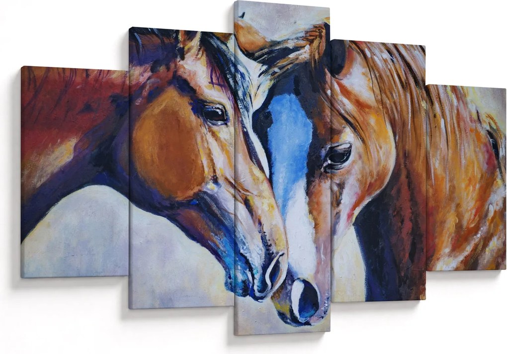 Obraz - Zamilované kone (150x105 cm)