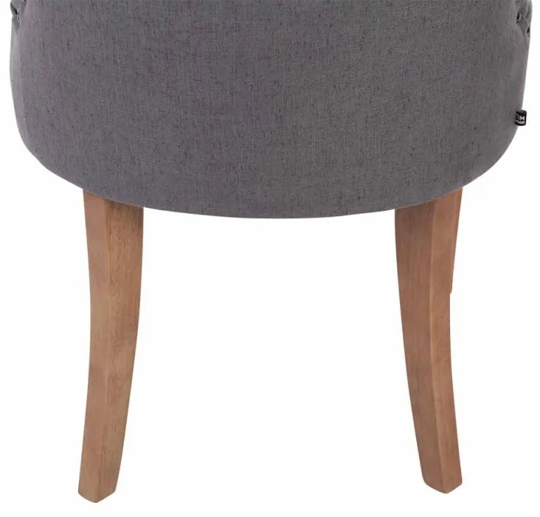 Jedálenská stolička Aberdeen - látka, drevené nohy antik svetlé - Tmavo sivá