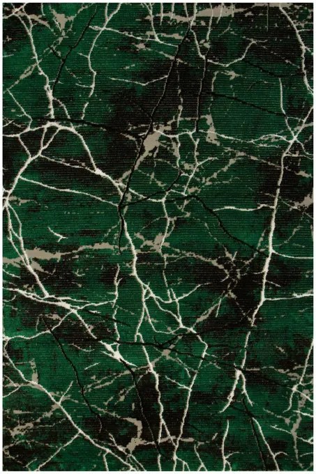 Koberec Diamond K8716Z Marmur fľaškovo zelený / strieborný