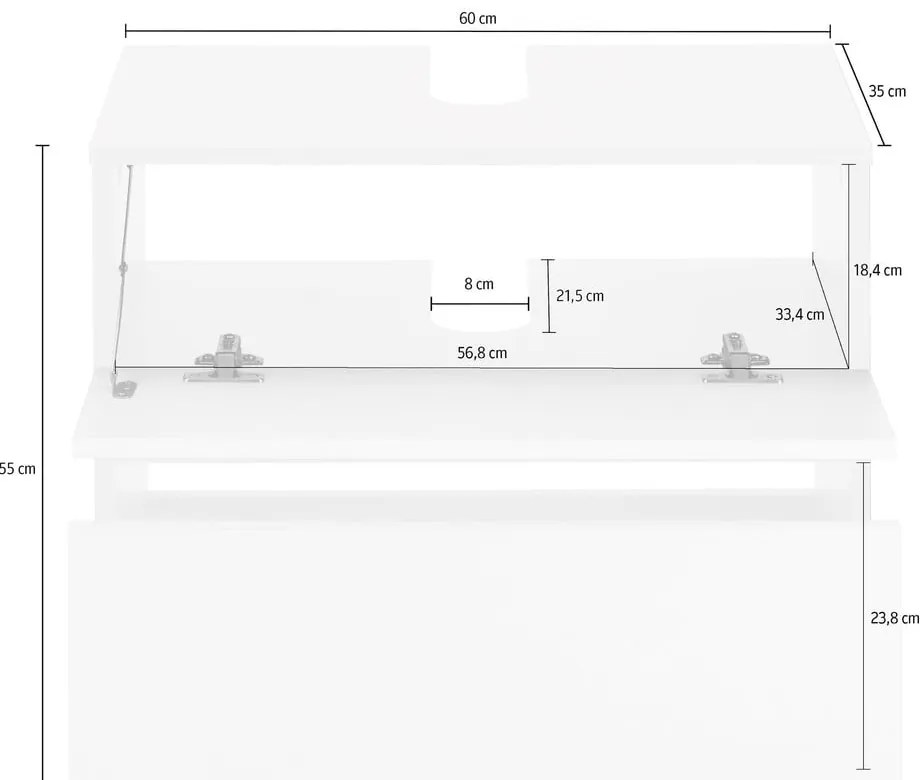 Umývadlová skrinka Støraa Wisla, 60 x 55 cm