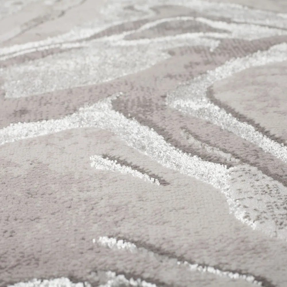 Koberec v sivo-striebornej farbe 300x400 cm Marbled – Flair Rugs