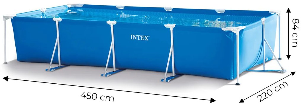 Intex Veľký rámový záhradný bazén obdĺžnikového tvaru 4,5 m x 2,2 m - Intex