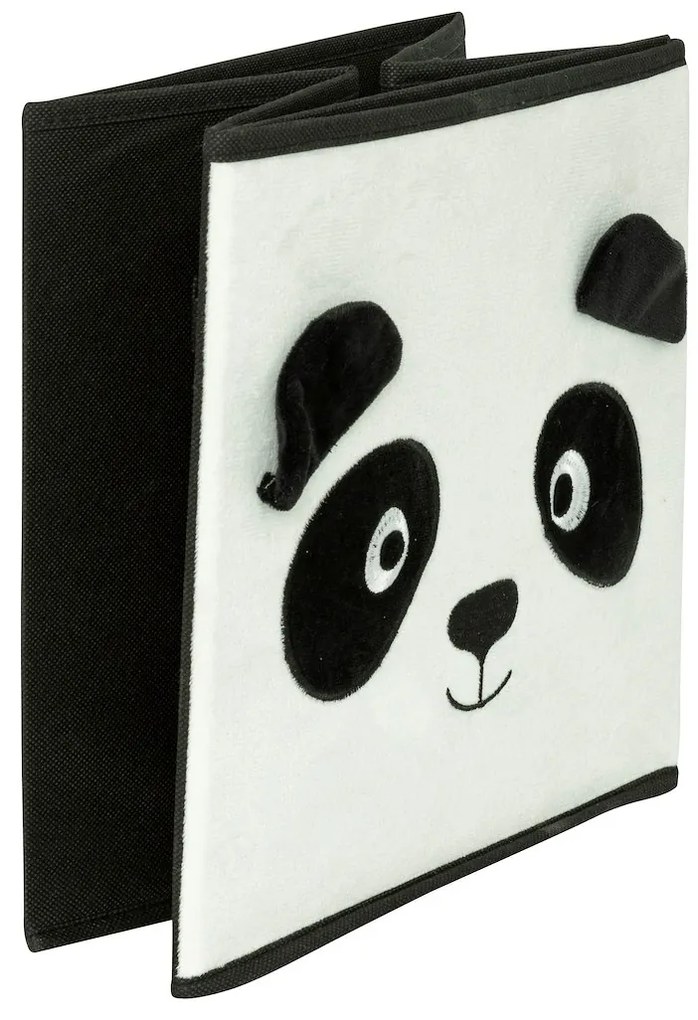 ATMOSPHERA Úložný box Panda, 29x29x29 cm, čierna/biela