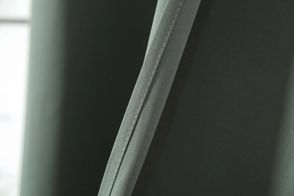 Sivozelený záves OXFORD 140x250 cm Zavesenie: Kovové krúžky