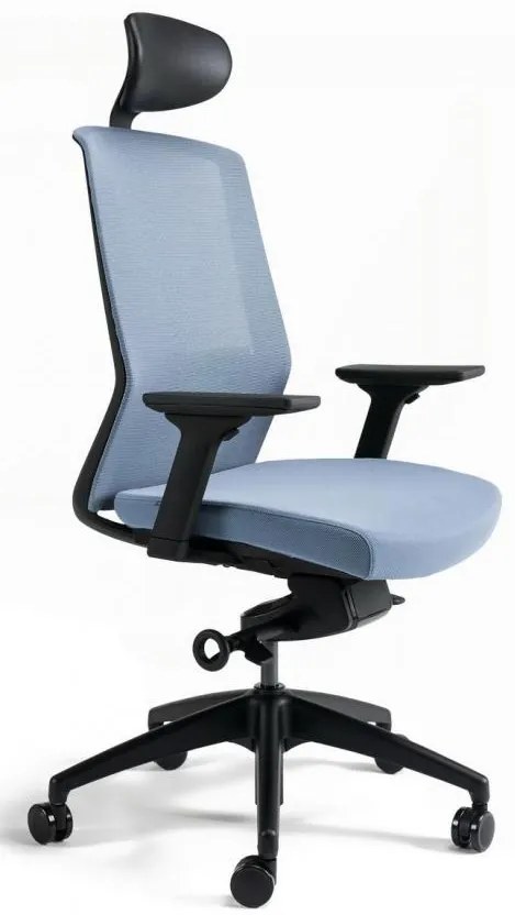 BESTUHL Kancelárska stolička J17 BLACK SP modrá svetlá