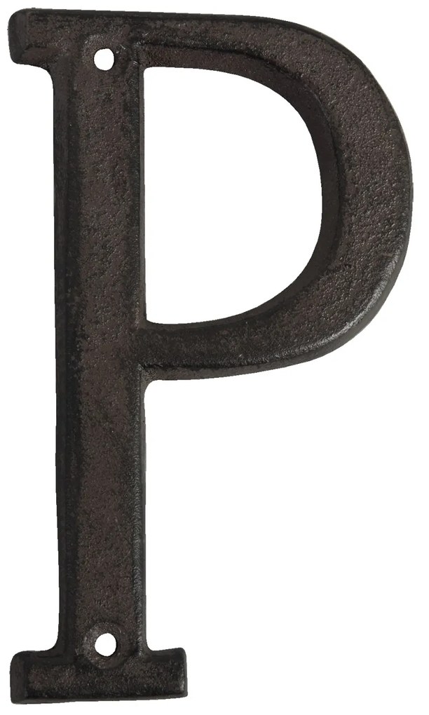 Nástenné kovové písmeno P - 13 cm