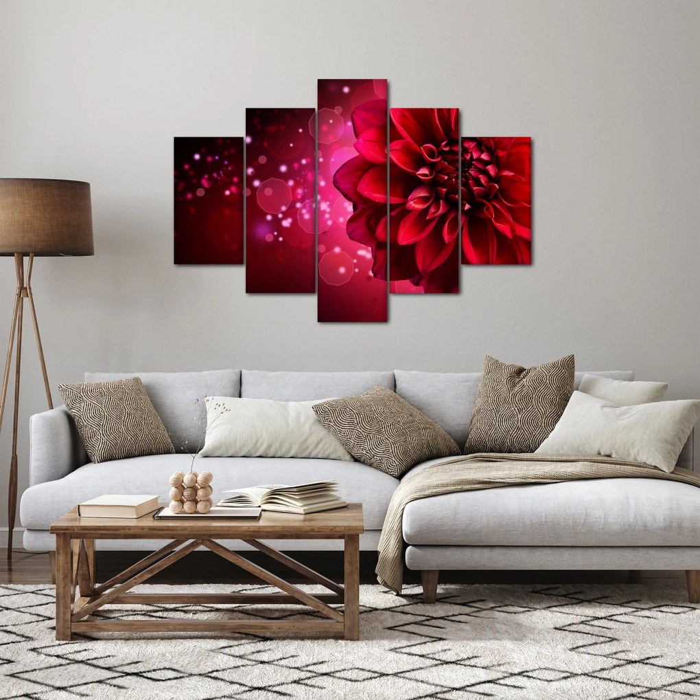Obraz červené kvety (150x105 cm)
